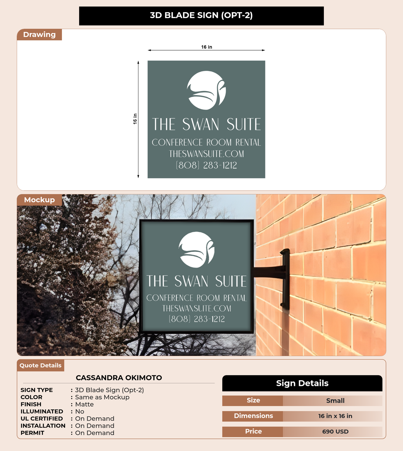 CUSTOM MOCKUP SIGN FOR Cassandra Okimoto