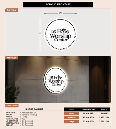 CUSTOM MOCKUP SIGN FOR Shelia Callins