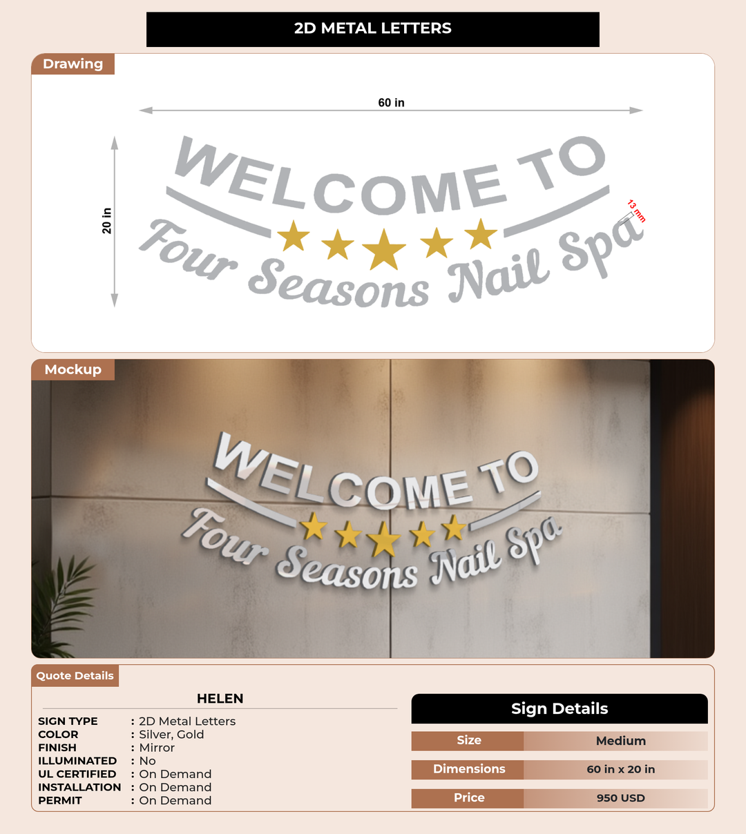 CUSTOM MOCKUP SIGN FOR Helen