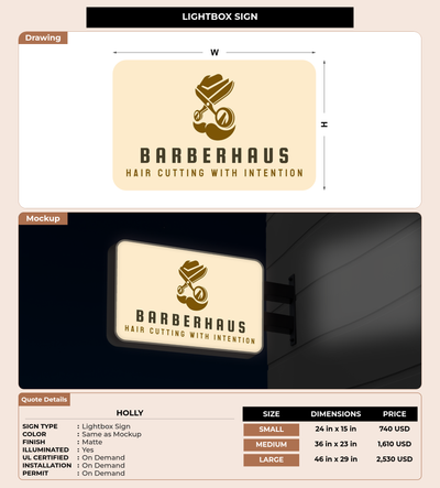 CUSTOM MOCKUP SIGN FOR Holly