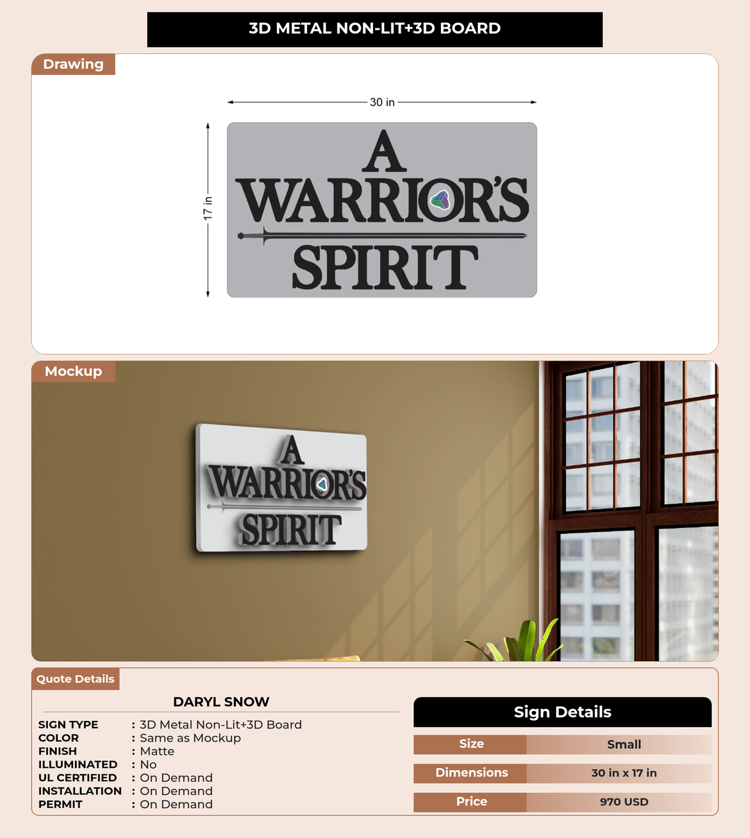 CUSTOM MOCKUP SIGN FOR Daryl Snow