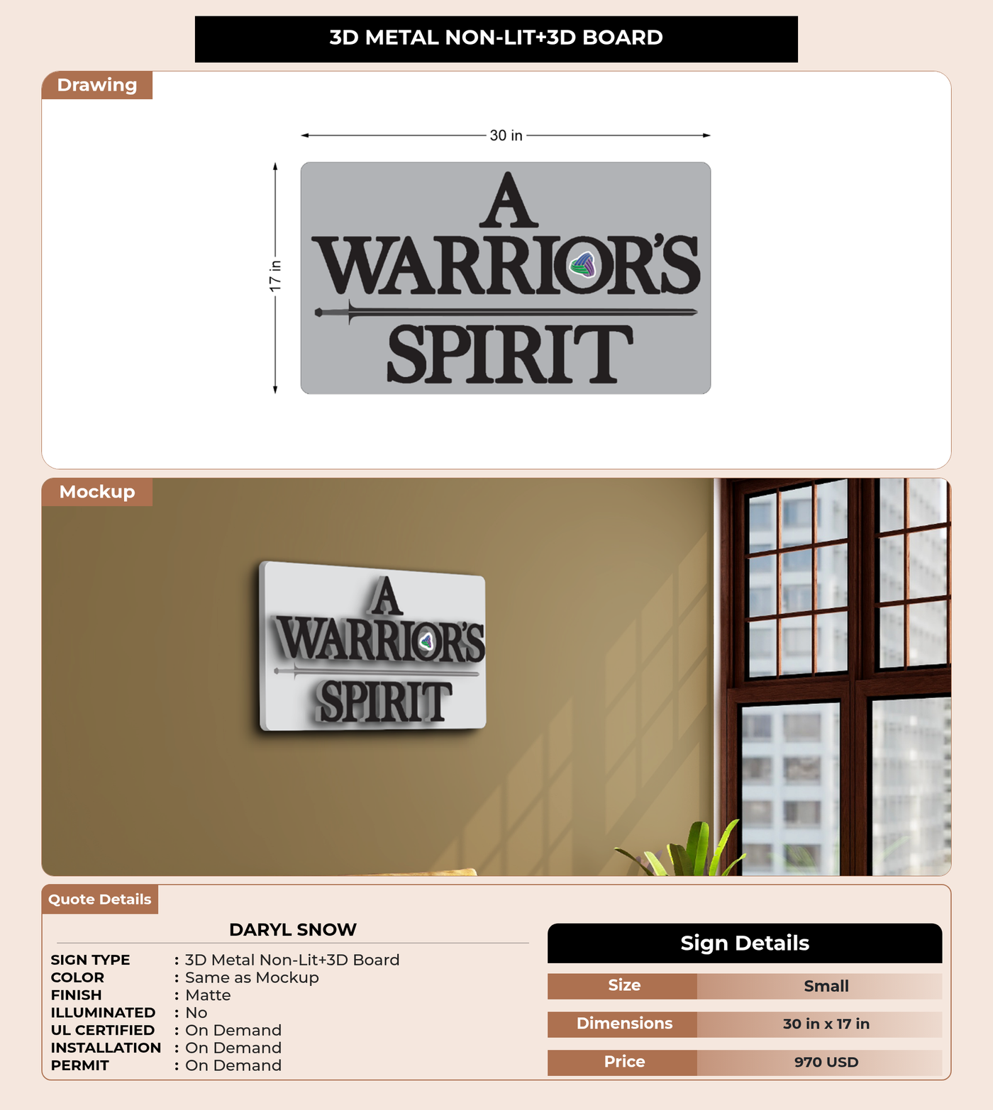 CUSTOM MOCKUP SIGN FOR Daryl Snow