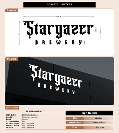 CUSTOM MOCKUP SIGN FOR Javier Murillo