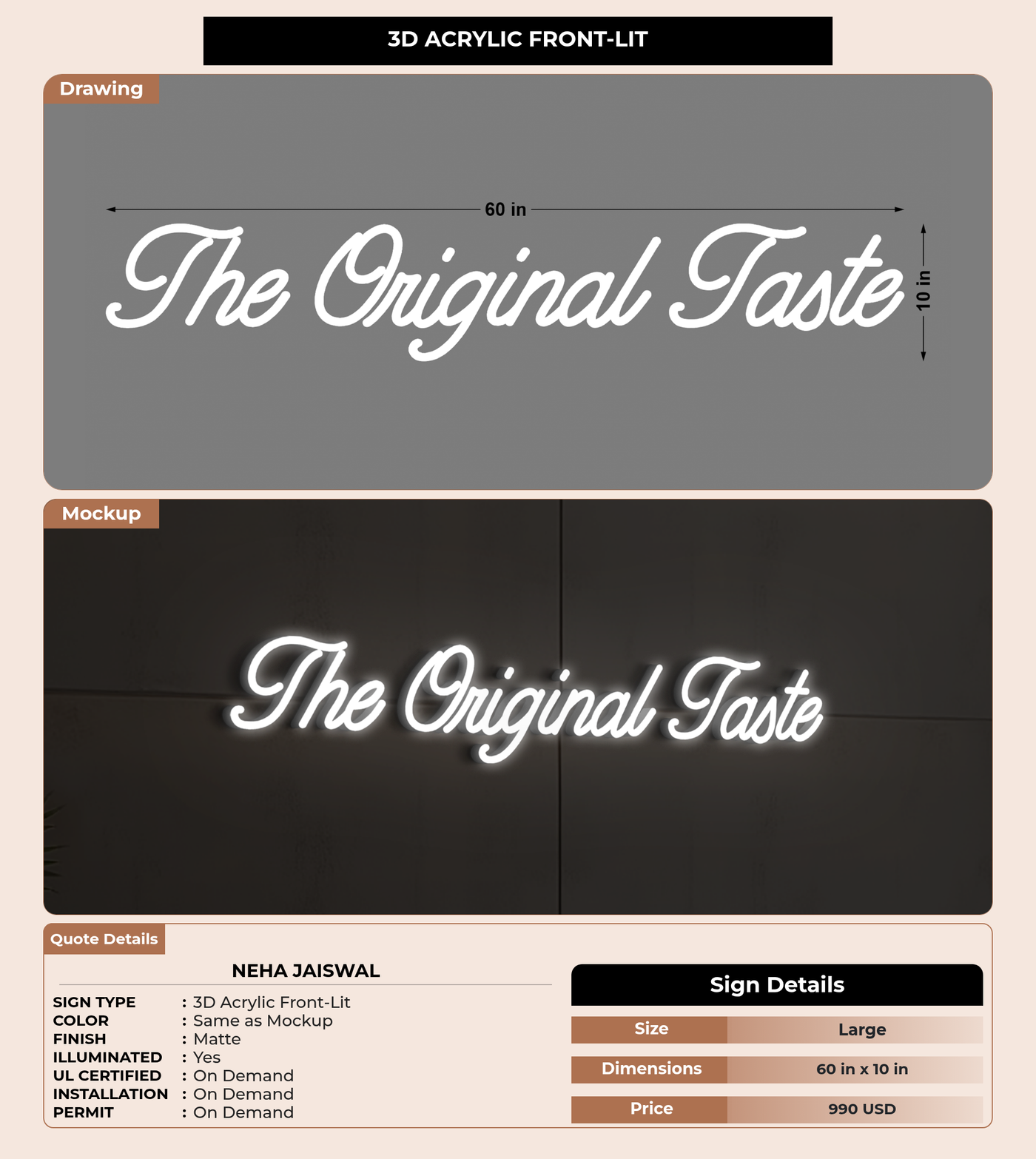 CUSTOM MOCKUP SIGN FOR Neha Jaiswal