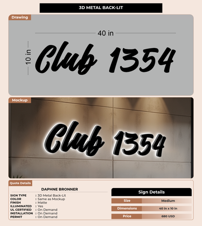 CUSTOM MOCKUP SIGN FOR Daphne Bronner