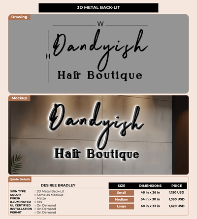 CUSTOM MOCKUP SIGN FOR Desiree Bradley