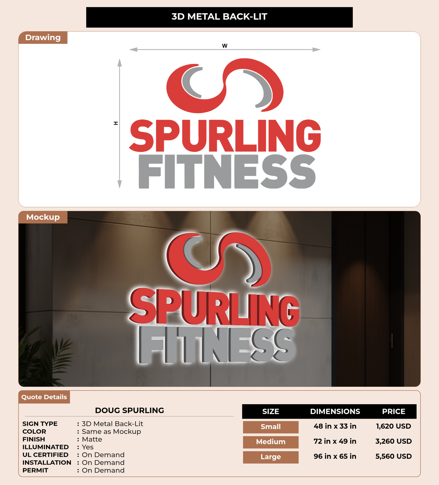 CUSTOM MOCKUP SIGN FOR Doug Spurling