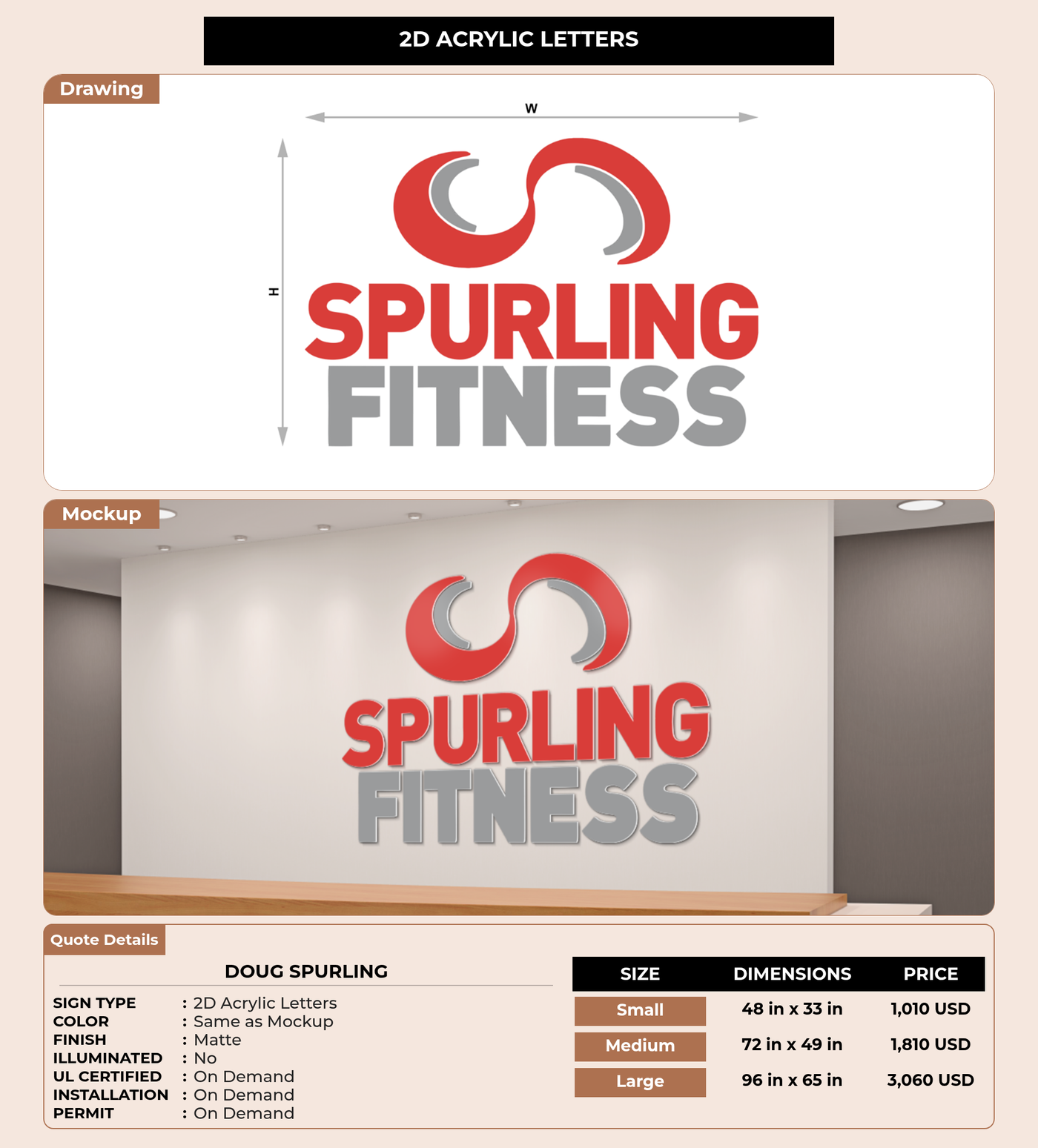CUSTOM MOCKUP SIGN FOR Doug Spurling
