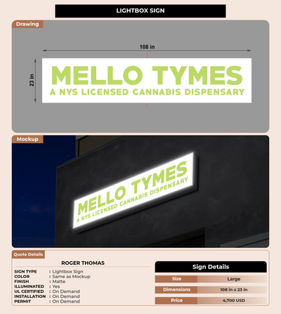 CUSTOM MOCKUP SIGN FOR roger thomas