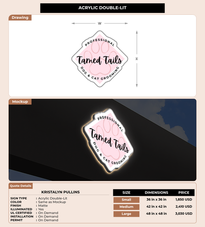CUSTOM MOCKUP SIGN FOR Kristalyn Pullins