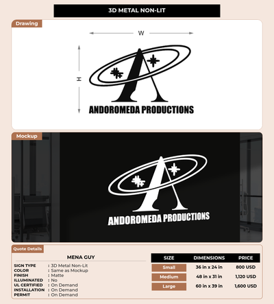 CUSTOM MOCKUP SIGN FOR  Mena guy