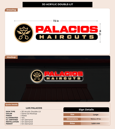 CUSTOM MOCKUP SIGN FOR luis palacios
