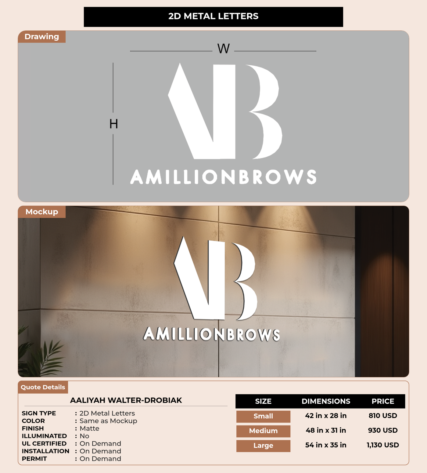 CUSTOM MOCKUP SIGN FOR Aaliyah Walter-Drobiak