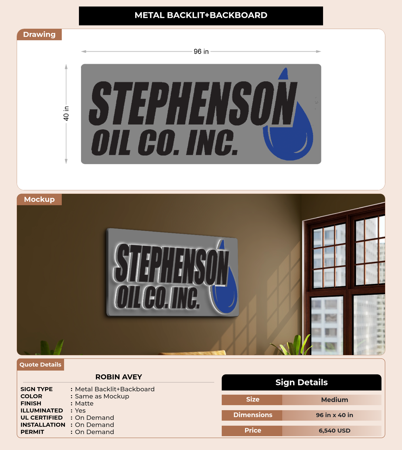 CUSTOM MOCKUP SIGN FOR Robin Avey
