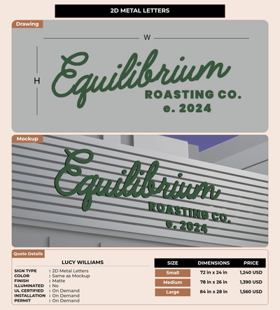 CUSTOM MOCKUP SIGN FOR Lucy Williams