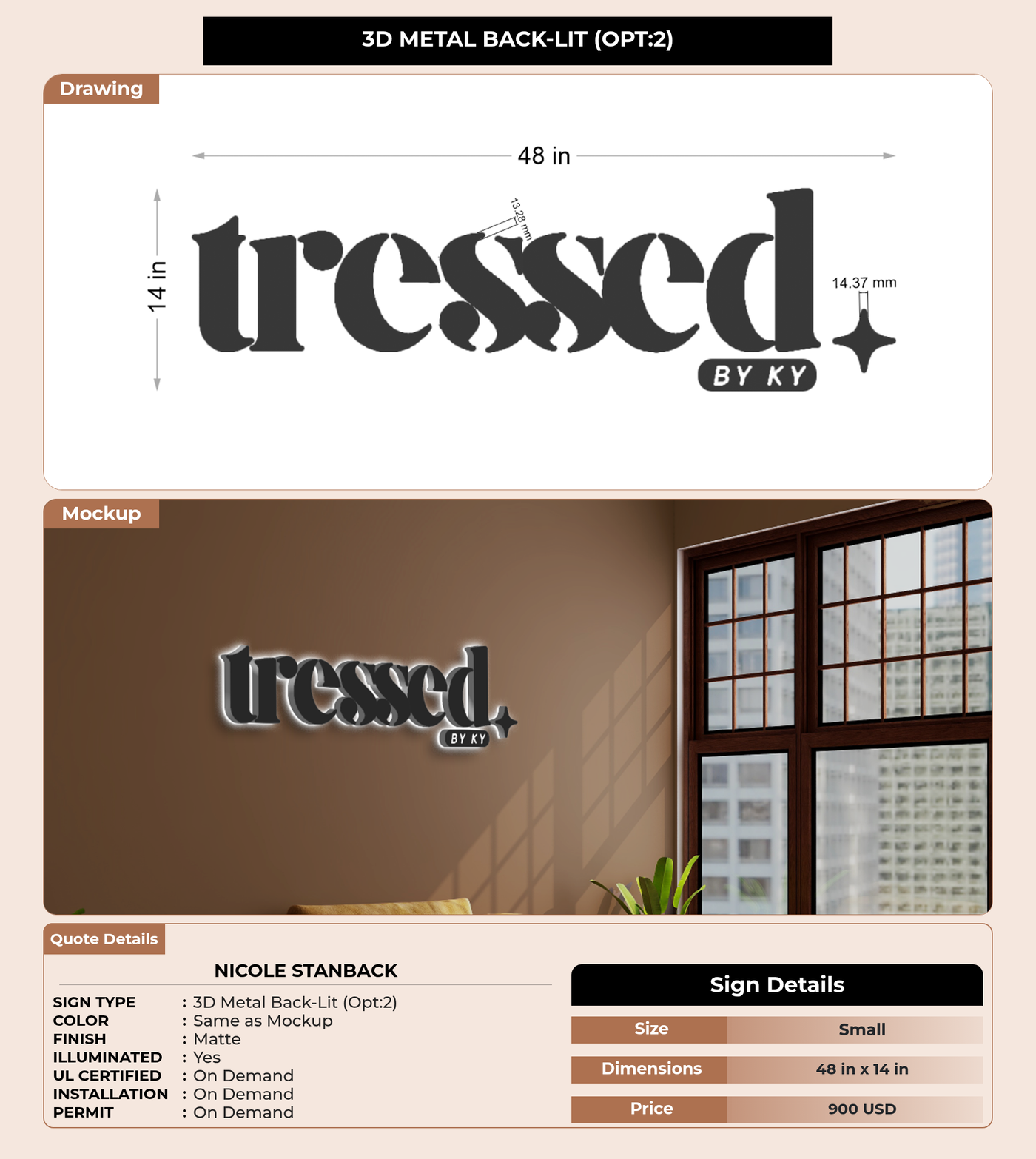 CUSTOM MOCKUP SIGN FOR Nicole Stanback