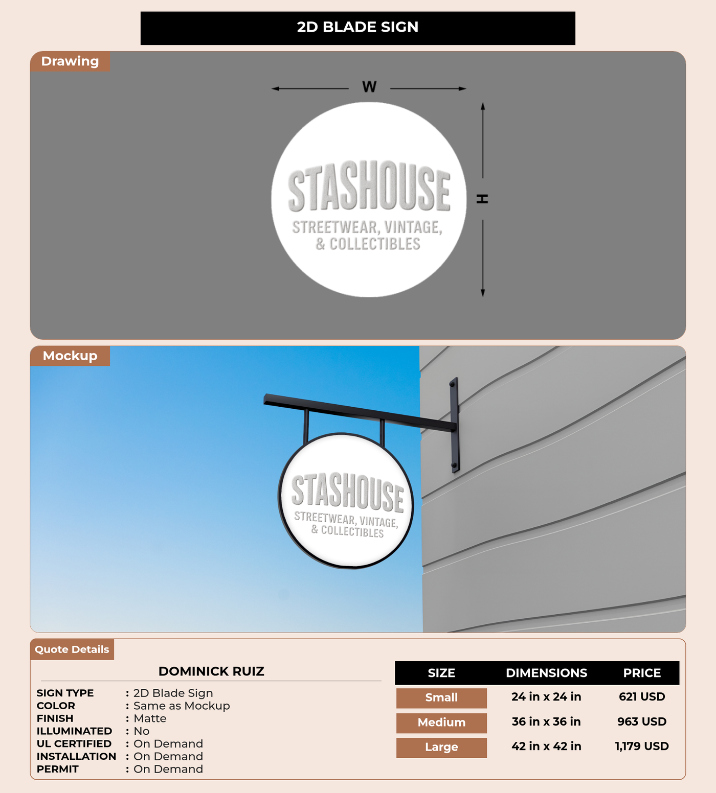 CUSTOM MOCKUP SIGN FOR Dominick Ruiz