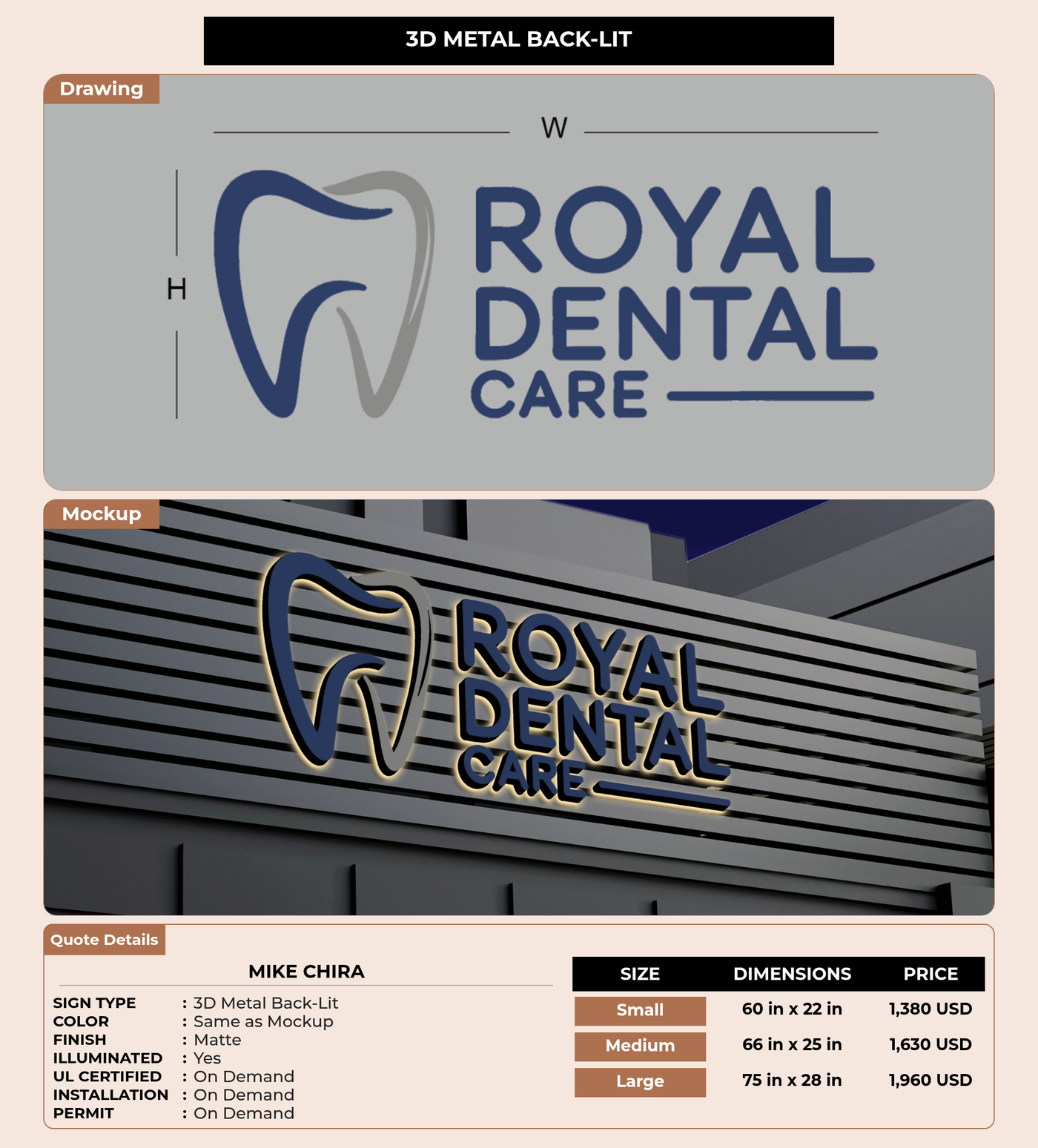 CUSTOM MOCKUP SIGN FOR Mike Chira