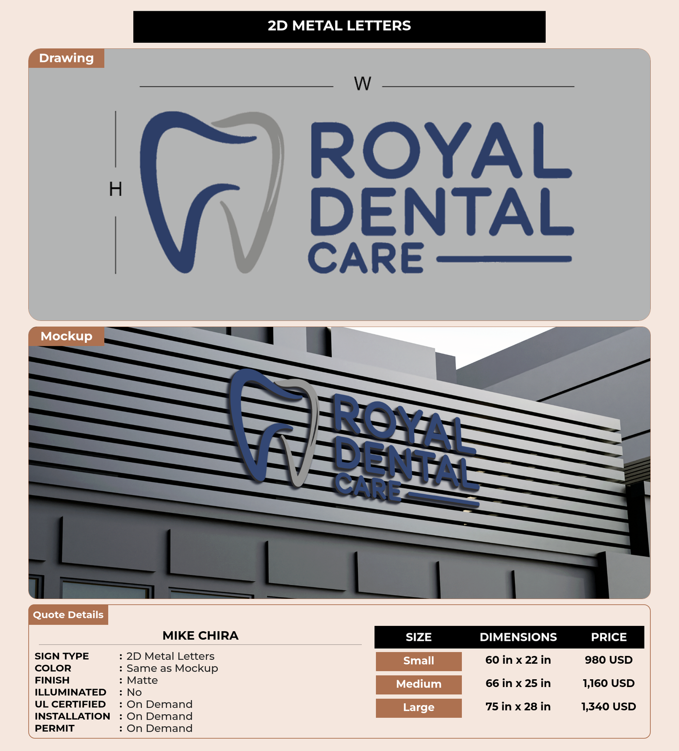 CUSTOM MOCKUP SIGN FOR Mike Chira