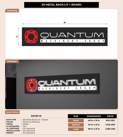 CUSTOM MOCKUP SIGN FOR davin w