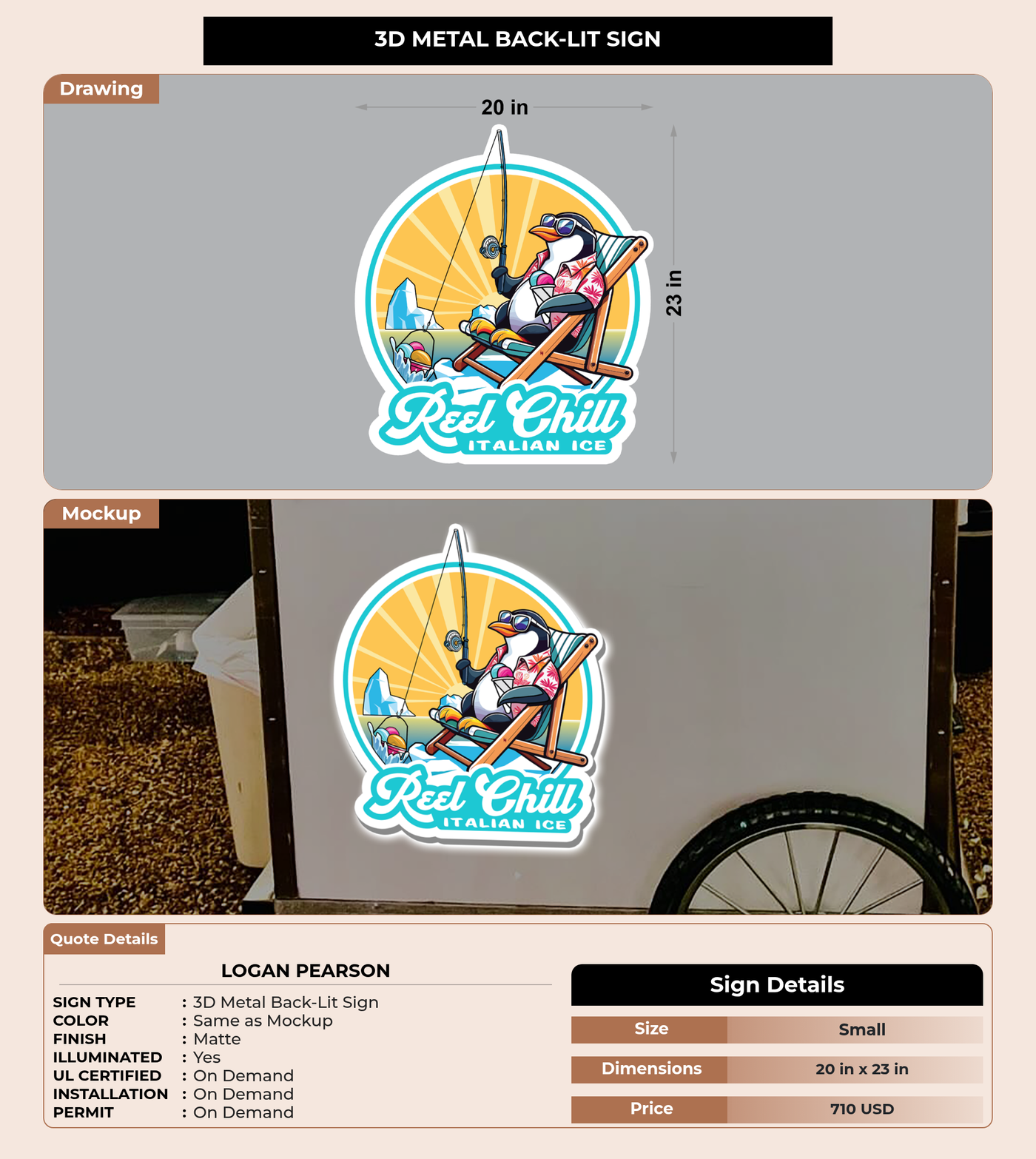 CUSTOM MOCKUP SIGN FOR Logan Pearson