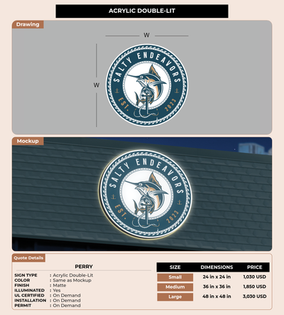 CUSTOM MOCKUP SIGN FOR Perry