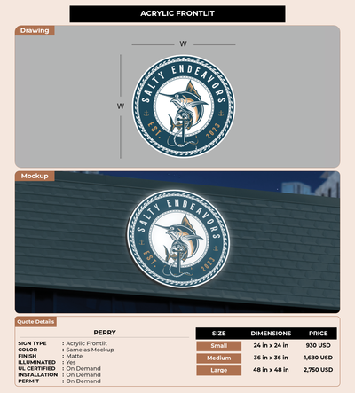 CUSTOM MOCKUP SIGN FOR Perry