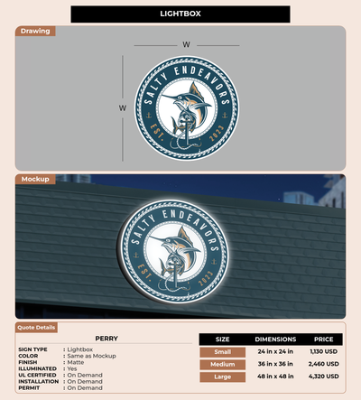 CUSTOM MOCKUP SIGN FOR Perry