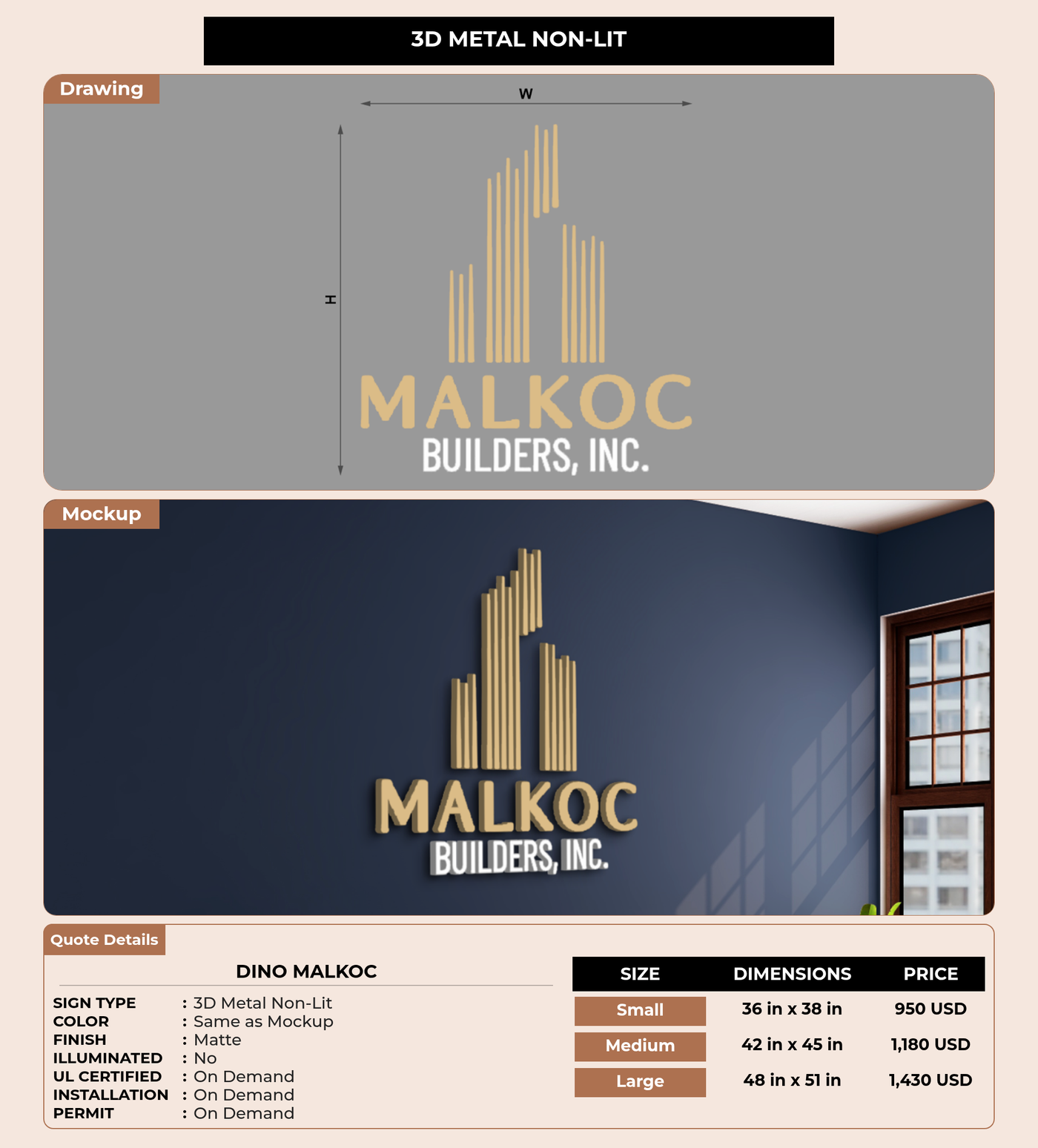 CUSTOM MOCKUP SIGN FOR Dino Malkoc
