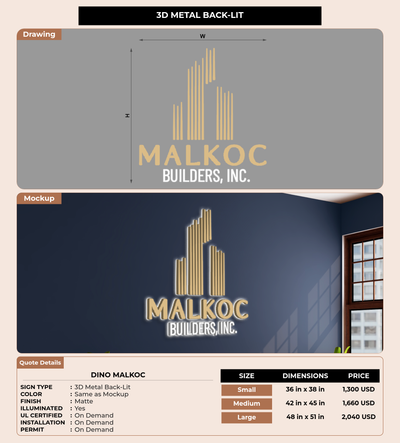 CUSTOM MOCKUP SIGN FOR Dino Malkoc