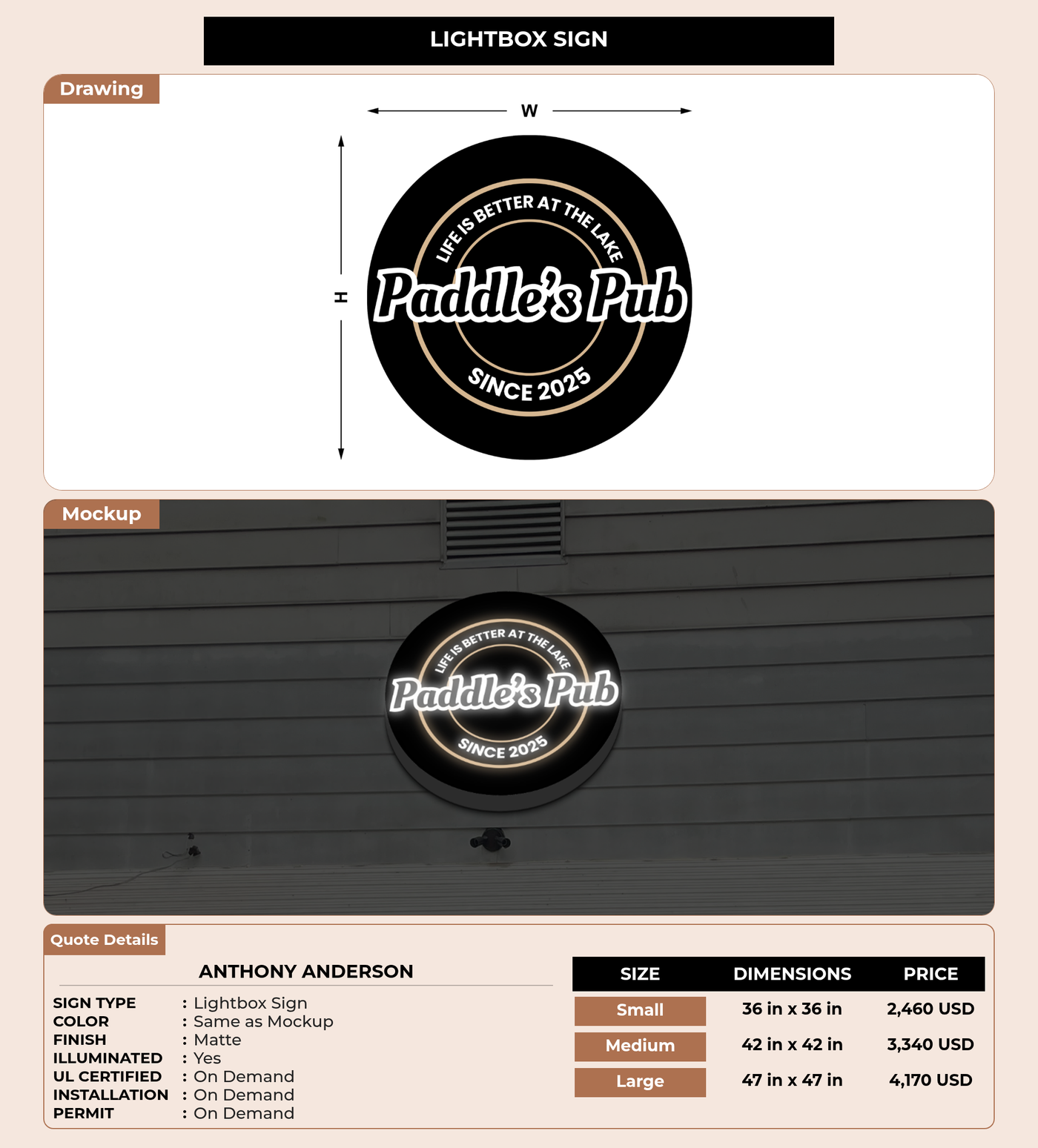 CUSTOM MOCKUP SIGN FOR Anthony Anderson