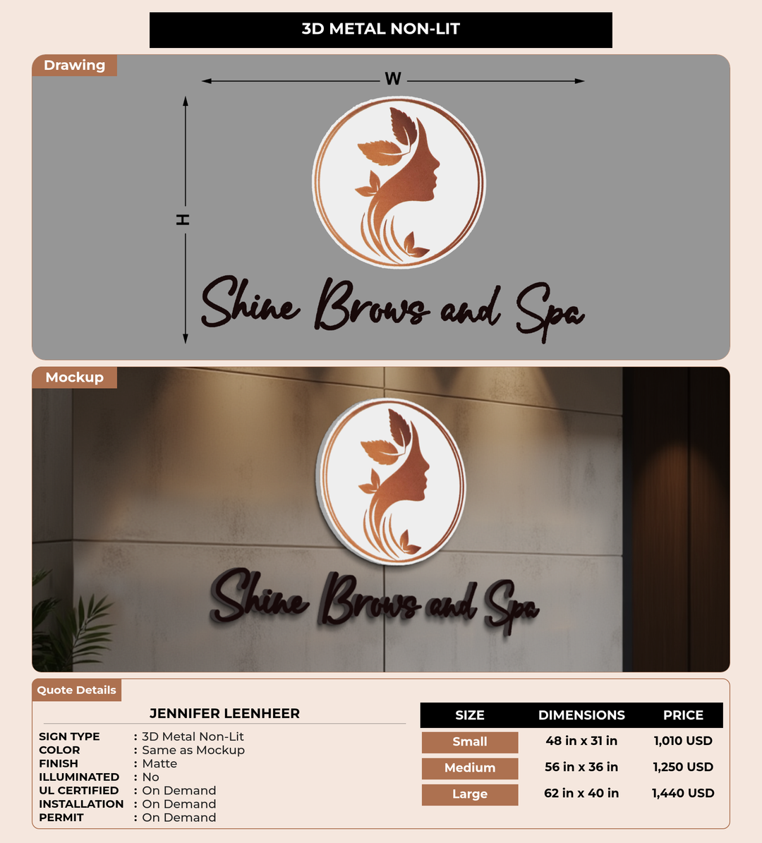 CUSTOM MOCKUP SIGN FOR Jennifer Leenheer