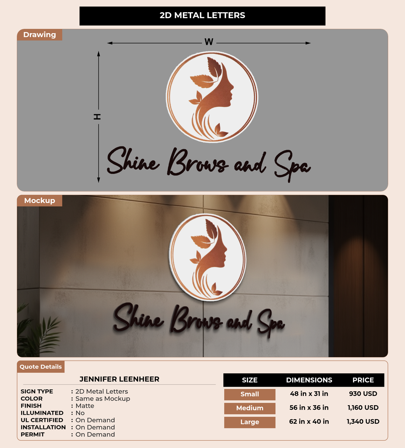 CUSTOM MOCKUP SIGN FOR Jennifer Leenheer