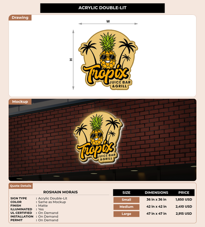 CUSTOM MOCKUP SIGN FOR Roshain Morais