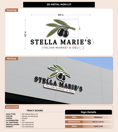 CUSTOM MOCKUP SIGN FOR Tracy Sicard