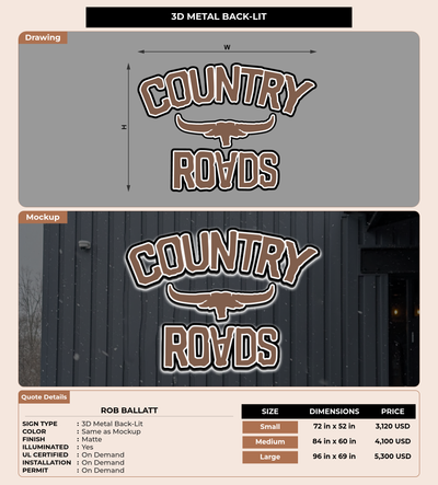 CUSTOM MOCKUP SIGN FOR Rob Ballatt