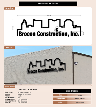 CUSTOM MOCKUP SIGN FOR Michael E. Scherl