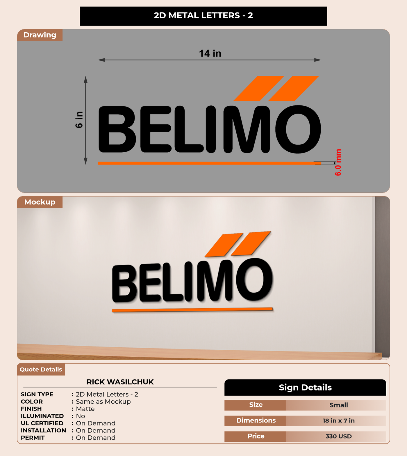 CUSTOM MOCKUP SIGN FOR Rick Wasilchuk