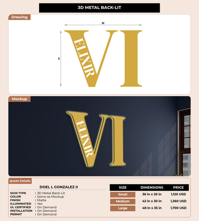 CUSTOM MOCKUP SIGN FOR Doel L Gonzalez II
