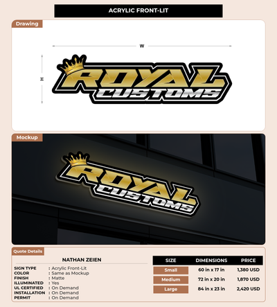 CUSTOM MOCKUP SIGN FOR Nathan Zeien