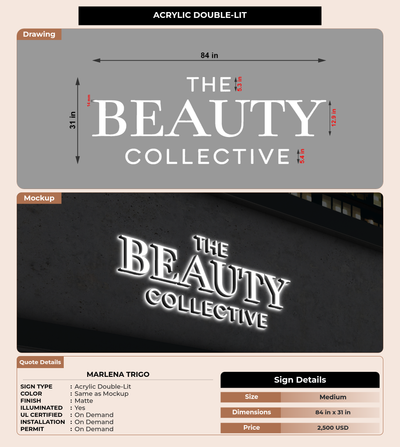 CUSTOM MOCKUP SIGN FOR Marlena Trigo