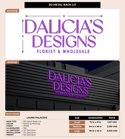 CUSTOM MOCKUP SIGN FOR Laura palacios