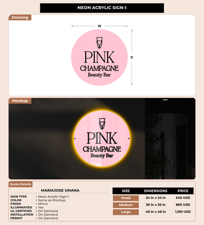 CUSTOM MOCKUP SIGN FOR Mariajose Umana