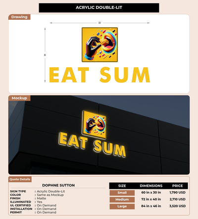 CUSTOM MOCKUP SIGN FOR Dophne Sutton