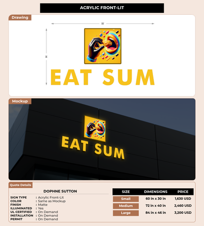 CUSTOM MOCKUP SIGN FOR Dophne Sutton