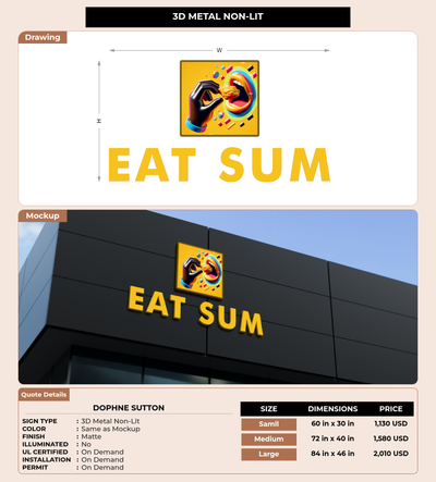 CUSTOM MOCKUP SIGN FOR Dophne Sutton