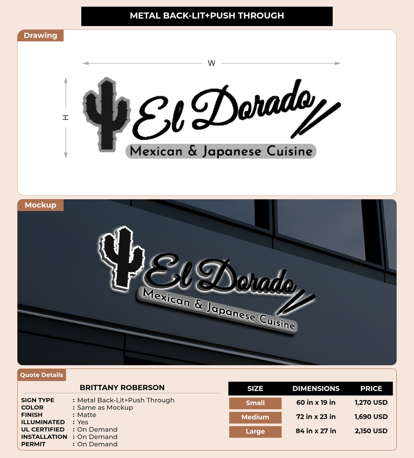 CUSTOM MOCKUP SIGN FOR Brittany Roberson
