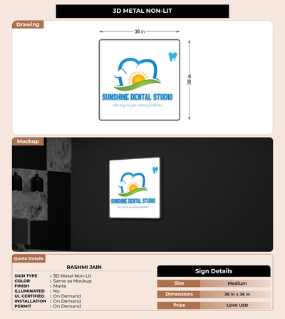 CUSTOM MOCKUP SIGN FOR Rashmi Jain