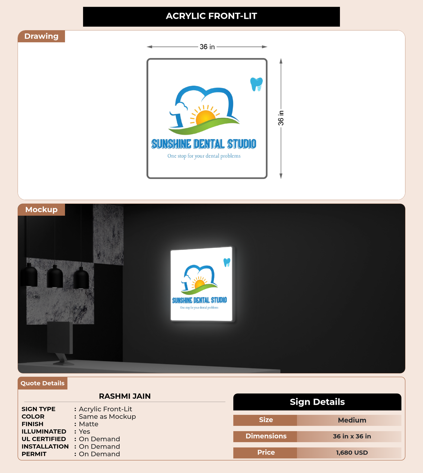 CUSTOM MOCKUP SIGN FOR Rashmi Jain