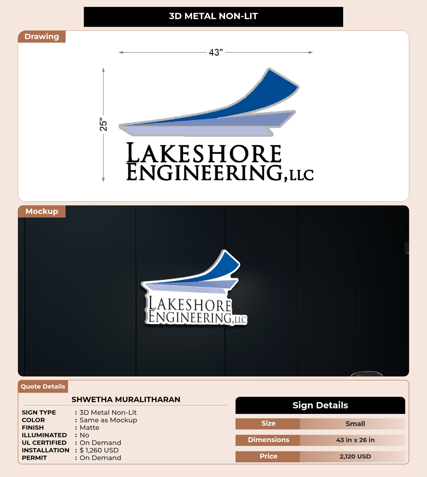 CUSTOM MOCKUP SIGN FOR Shwetha Muralitharan